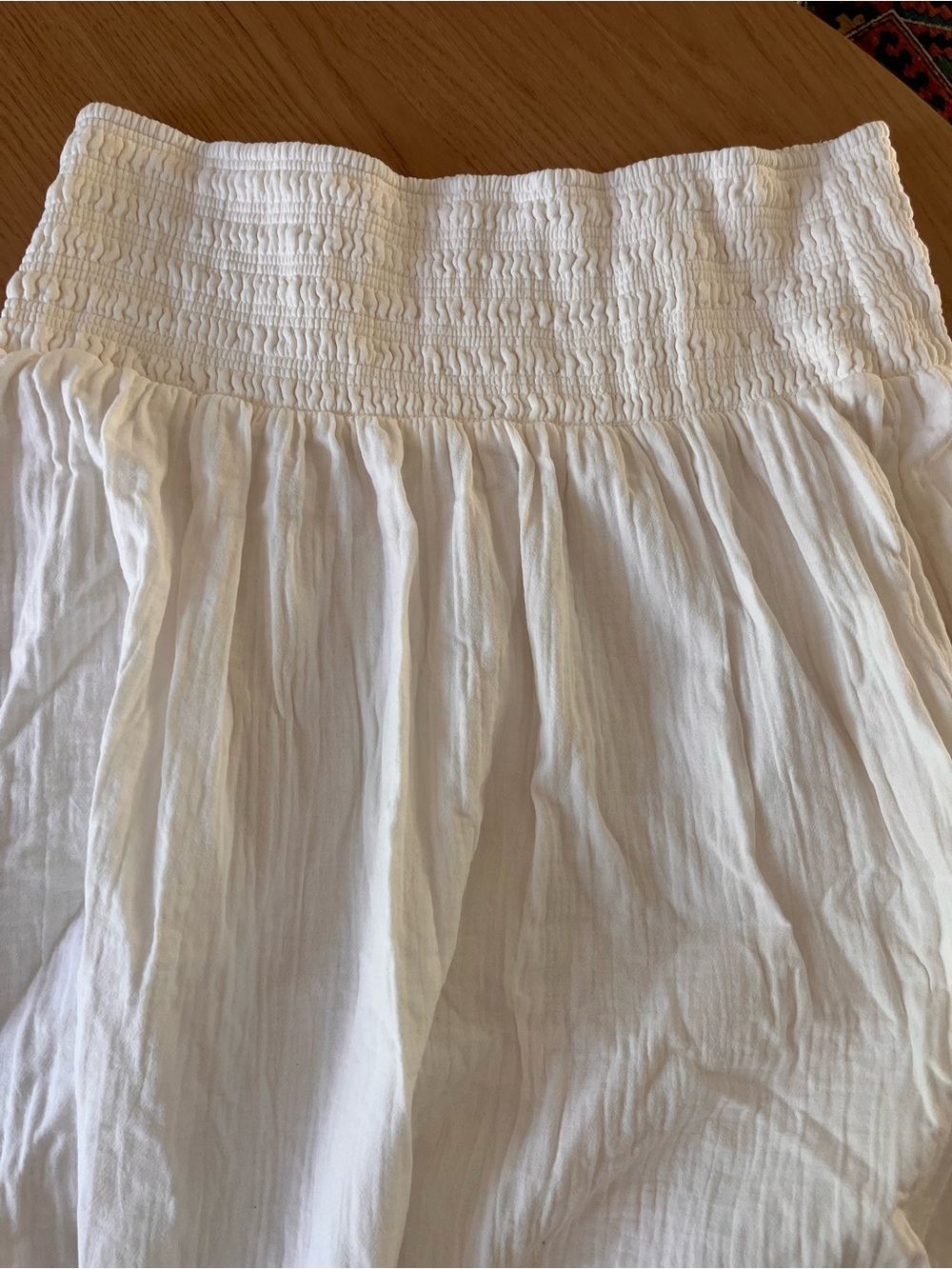 Old Navy White Smocked Maxi Boho Skirt - Picture 2 of 5